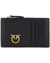 Pinko - Black Calf Leather Bos Taurus Wallet - Lyst
