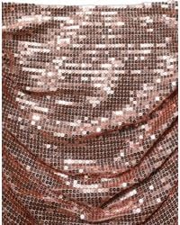 Dolce & Gabbana - Rose Gold Sequin High Waist Ruched Maxi Skirt - Lyst