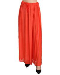 Jucca - Crepe Pleated Trapeze Viscose Maxi Skirt - Lyst