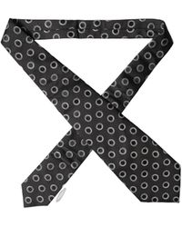 Dolce & Gabbana - Dark Gray White Polka Dot Silk Adjustable Necktie Tie - Lyst