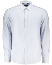 North Sails - Azzurro Cotton Men Shirt With Long Sleeves And Button - Lyst