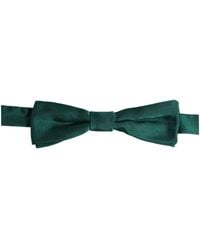 Dolce & Gabbana - Men Green 100% Silk Adjustable Neck Papillon Bow Tie - Lyst