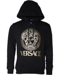 Versace - Medusa Print Cotton Hoodiepullover Sweatshirt Sweater - Lyst