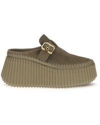 Chloé - Bicolor Calf Leather Bos Taurus Mules - Lyst
