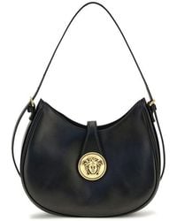 Versace - Black Calf Leather Bos Taurus Shoulder Bag - Lyst