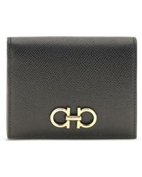 Ferragamo - Black Calf Leather Bos Taurus Wallet - Lyst