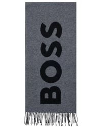 BOSS - Wool Scarf - Lyst