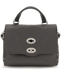 Zanellato - Gray Calf Leather Bos Taurus Shoulder Bag - Lyst