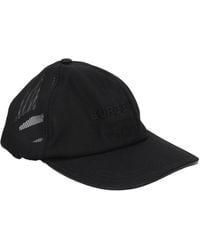 Burberry - Black Cotton Hat - Lyst