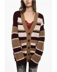 DSquared² - Color Block Maxi Cardigan With Double Pockets - Lyst
