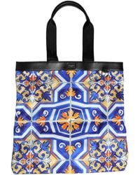 Dolce & Gabbana - Multicolor Maiolica Print Tote Shoulder Strap Bag - Lyst