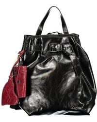 Desigual - Black Polyurethane 's Backpack For Sophisticated Style - Lyst