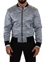 Dolce & Gabbana - Quilted Satin Bomber Jacket - Lyst