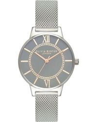 Olivia Burton - Silver Stainless Steel Watch - Lyst