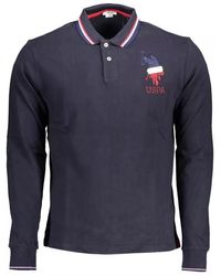 U.S. POLO ASSN. - Blue Cotton Polo Shirt - Lyst