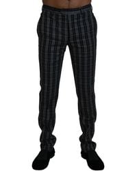 Bencivenga - Elegant Checkered Wool Chino Pants - Lyst