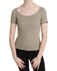 Gianfranco Ferré - Gray 100% Nylon Short Sleeve Casual Tank Top Blouse - Lyst