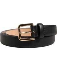 Dolce & Gabbana - Classic Leather Metal Buckle Belt Calf - Lyst