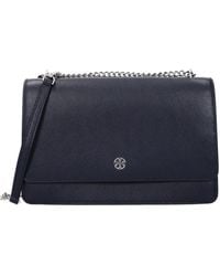 Tory Burch - Blue Leather Crossbody Bag - Lyst
