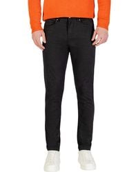 Borghese - Gray Cotton Skinny Pants - Lyst