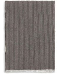 Brunello Cucinelli - Brown Cashmere Scarf - Lyst
