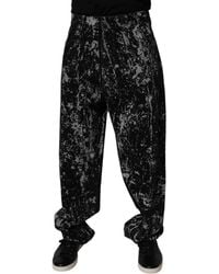 Dolce & Gabbana - Black Tie Dye Cotton Straight Men Denim Jeans - Lyst