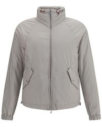 Brunello Cucinelli - Gray Polyester Shell Jacket - Lyst
