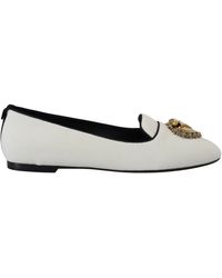 Dolce & Gabbana - Elegant Velvet Loafers With Heart Detail - Lyst