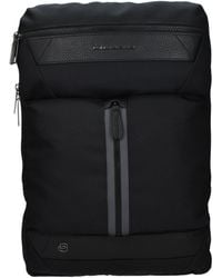 Piquadro - Black Fabric Backpack - Lyst