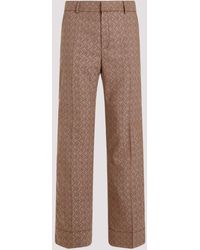 Marine Serre - Brown Regenerated Moon Diamant Tailoring Jacquard Recycled Polyester Pants - Lyst