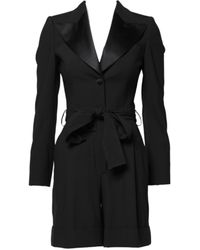 Dolce & Gabbana - Black Wool Jumpsuit Dress Coat Jacket - Lyst
