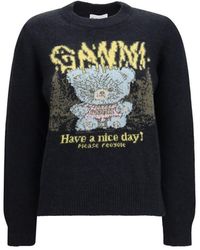 Ganni - Recycled Wool Sweatshirt - Lyst