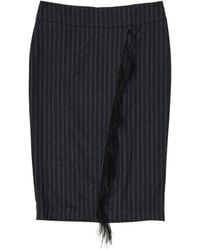 Brunello Cucinelli - Wool Striped Skirt - Lyst