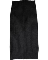 Dolce & Gabbana - Black Cashmere Knitted Neck Warmer Foulard Scarf - Lyst