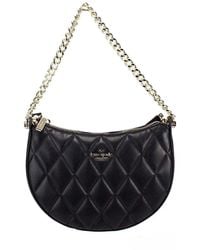 Kate Spade - Carey Small Black Quilted Leather Zip Top Crossbody Bag - Lyst