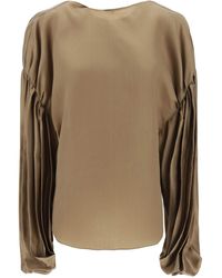 Khaite - "Quico Blouse With Puffed Sleeves - Lyst