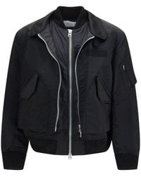 Sacai - Black Cotton Bomber - Lyst