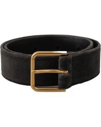 Dolce & Gabbana - Elegant Velvet Belt With Engraved Buckle - Lyst