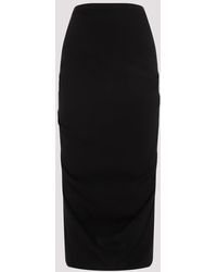 Dries Van Noten - Black Sonata Wool Midi Skirt - Lyst