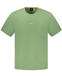 BOSS - Cotton T-Shirt - Lyst