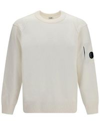 C.P. Company - White Wool Oves Aries Sweatshirt - Lyst