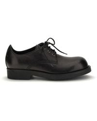 MM6 by Maison Margiela - Black Calf Leather Bos Taurus Oxfords And Derbies - Lyst