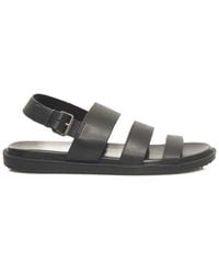 Cerruti 1881 - Black Cowhide Men Sandal - Lyst