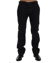Gianfranco Ferré - Blue Cotton Stretch Chinos Pants - Lyst