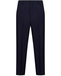 AUTORE - Blue Wool Dress Pants - Lyst