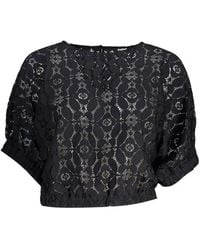 Desigual - Black Polyester 's Blouse - Lyst