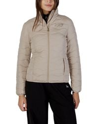 EA7 - Beige Polyester Bomber - Lyst