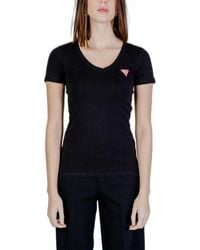 Guess - T-shirt Mini Triangle Tee Black E24gu10 W2yi45j1314 - Lyst