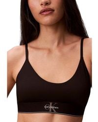 Calvin Klein - Black Polyester Bra - Lyst