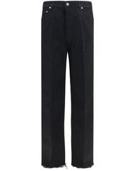Rick Owens - Black Cotton Flared Jeans - Lyst